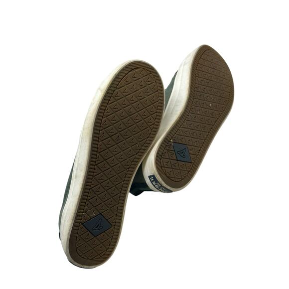 SPERRY green canvas Crest Vibe DUCK MONTAN Sneaker Size 6 - Picture 6 of 11